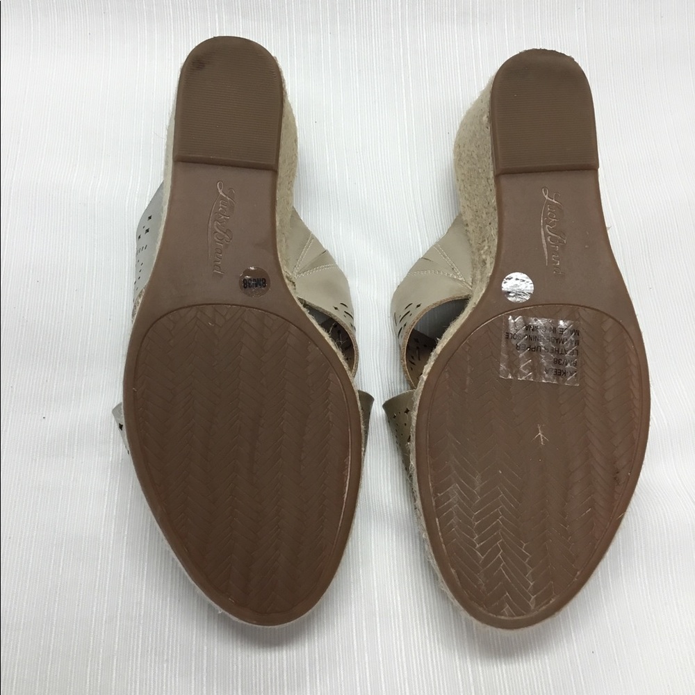 Lucky Brand Gold Slide-On Wedges - Picture 7 of 7